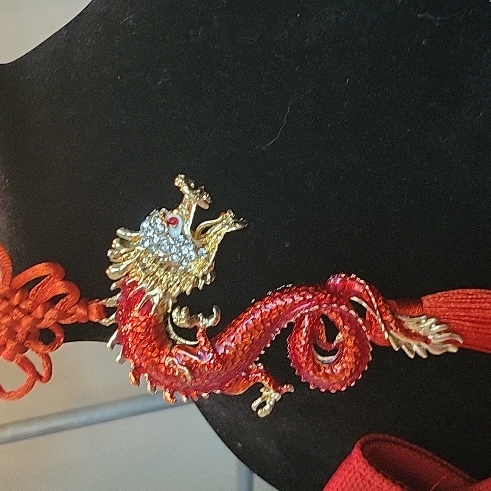 Fabric Dragon bag and Charm - Picture 8 of 8